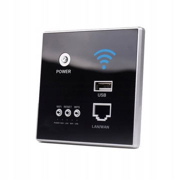 WIFI inteligentny Naścienny router 300Mbps czarny