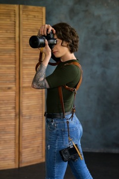 РЕГУЛЯТОР ДЛЯ ФОТОГРАФИИ, НАТУРАЛЬНАЯ КОЖА, 2 КАМЕРЫ