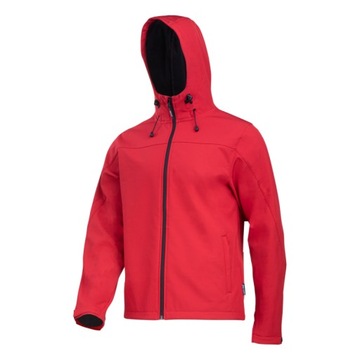 Kurtka SoftShell z kapturem czerwona Lahti Pro M