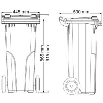 EUROPLAST 80л коричневый контейнер для БИОотходов