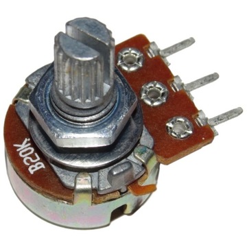 Potencjometr liniowy 20k oś 6mm L15mm