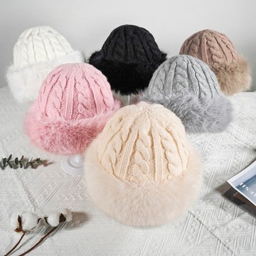 ШАПКА ЖЕНСКАЯ ЗИМНЯЯ, СТИЛЬНАЯ, МОДНАЯ, Элегантная, ТЕПЛАЯ, ИСКУССТВЕННЫЙ МЕХ, ЦВЕТ