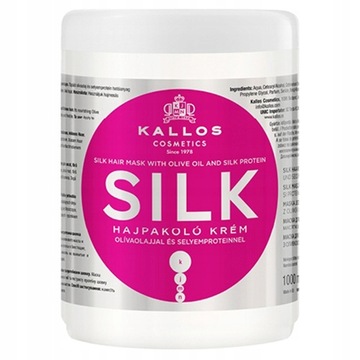 KALLOS SILK MASKA REGENERUJĄCA DO WŁOSÓW ZNISZCZONYCH Z JEDWABIEM 1000ML