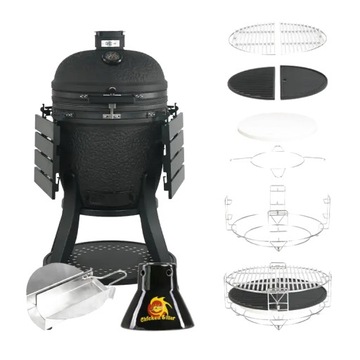 Ceramiczny Grill Kamado 22'' zestaw BBQ Premium