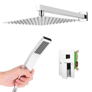 Zestaw akcesoriów do montażu naściennego, łazienkowej głowicy prysznicowej ze stali nierdzewnej 304