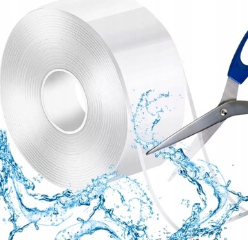 ЛЕНТА НАНО ДВУХСТОРОННЯЯ МНОГОРАЗОВАЯ КЛЕЯЩАЯСЯ МОНТАЖНАЯ ЛЕНТА ВОДОНЕПРОНИЦАЕМАЯ 5М