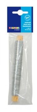 DIY Drut metalowy SREBRNY dekoracjaozdoba50mØ0,5mm