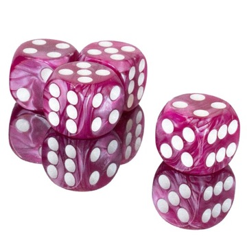 ZESTAW 2 KOSTEK K6 RPG KOŚĆ SZEŚCIOŚCIENNA PURPUROWE NIEBO 1,6 CM