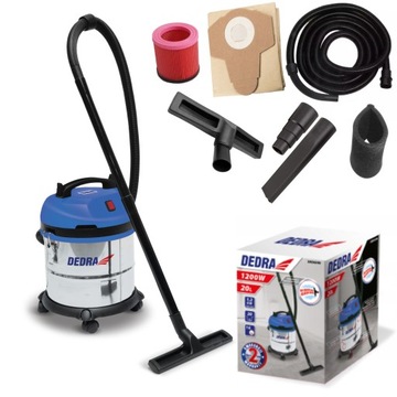 DEDRA ODKURZACZ WARSZTATOWY SUCHO/MOKRO 1200W 20L