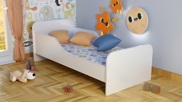 Детская кроватка 160х80, кроватка с белым матрасом.