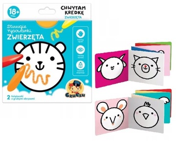 CZUCZU DŁUGIE RYSOWANKI ZWIERZĘTA CHWYTAM KREDKĘ