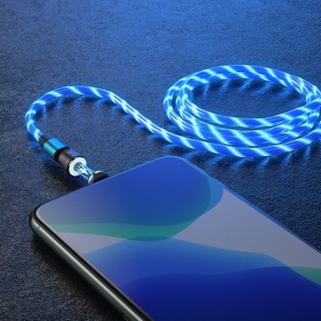 СВЕТЯЩИЙСЯ МАГНИТНЫЙ КАБЕЛЬ MICRO TYPE-C для IPHONE