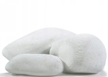 THASSOS OTOCZAK BIAŁY 8-13cm BŁYSZCZĄCY KAMIEŃ 5kg do ogrodu