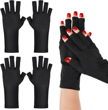 Clavier Gloves Защитные перчатки для УФ-лампы, 1 пара - черные