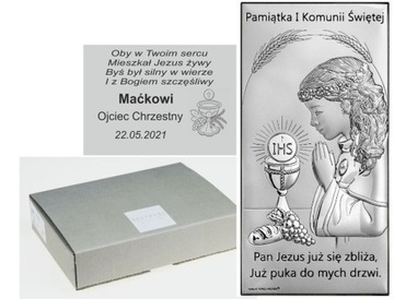 OBRAZEK KOMUNIA DZIEWCZYNKA 7x14 CM