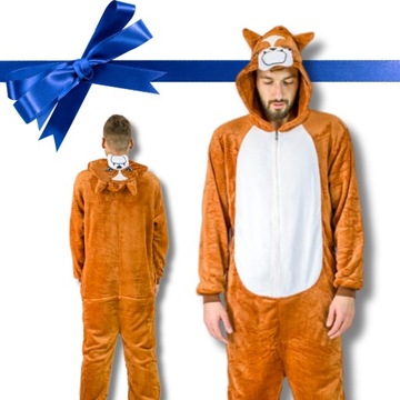 SUPER miękka PIŻAMA męska CIEPŁA onesie JEDNOCZĘŚCIOWA kostium PREZENT - S