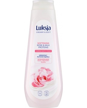 Luksja Creamy & Soft Kremowy płyn do kąpieli Róża i Proteiny Mleka 900 ml