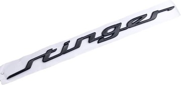 Эмблема чёрная глянцевая, надпись KIA STINGER OE QUALITY