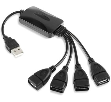 USB-концентратор, 4-портовый разветвитель, разветвитель с кабелем