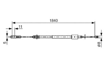 ТРОС РУЧНИКА BOSCH CITROEN C5 01-08