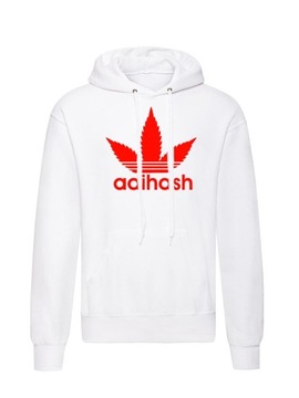 BLUZA Z KAPTUREM ADIHASH MĘSKA BIAŁA L