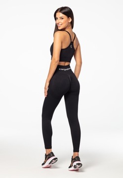 LEGGINSY CZARNE BEZSZWOWE FITNESS CARPATREE - M