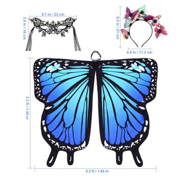 Женская накидка с крылом бабочки, костюм для косплея, накидка с крылом бабочки