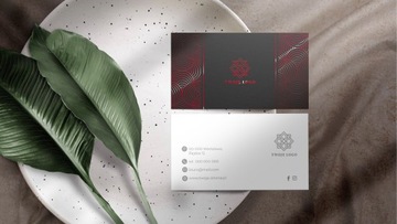 Визитки позолоченные, фольга soft touch + красная фольга, 250 шт.