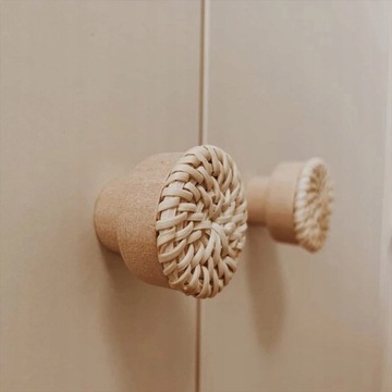 Ручки ящиков из ротанга в стиле ретро в стиле бохо