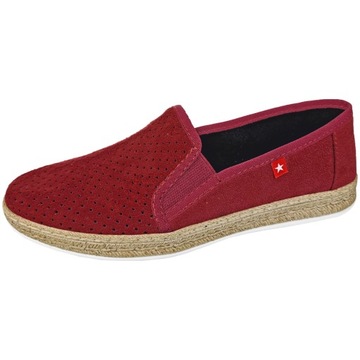 Espadryle damskie Big Star bordowe FF276034 37