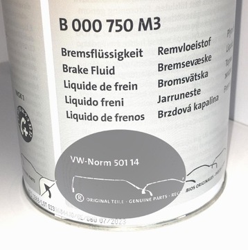 Тормозная жидкость DOT 4 - 1 литр VW AUDI SEAT SKODA