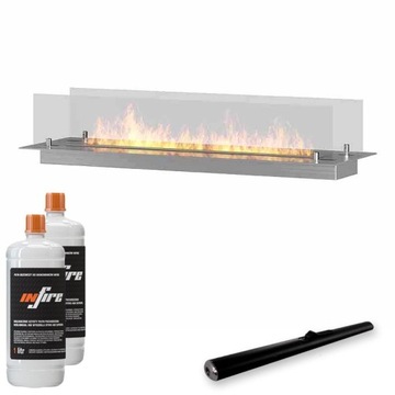 Biokominek biopalenisko do zabudowy w meblu Insert Inox 1000 Infire