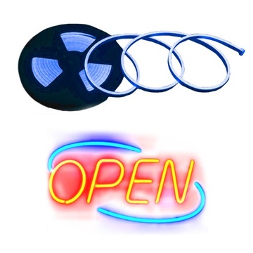 Taśma LED NEON Flex Niebieska 5m IP65 Cięcie 1cm