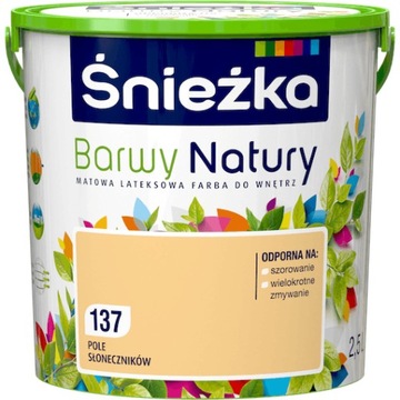 Farba do ścian Barwy Natury 2,5l 137 Pole Słoneczn