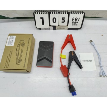 ПУСКОВОЙ БУСТЕР POWERBANK СТАРТЕР СО СВЕТОДИОДНЫМ ФОНАРЬЕМ + ЗАЖИМЫ 6000МАЧ 3В1 USB