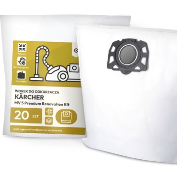 20 x Sáček Do Vysavače Kärcher MV 5 Premium Renovation Kit Silné Sáčky G9