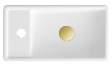 БЕЛАЯ КЕРАМИЧЕСКАЯ ПРЯМОУГОЛЬНАЯ РАКОВИНА НА СТОЛЕНЕ, МАЛЕНЬКАЯ, ДЛЯ ВАННОЙ КОМНАТЫ ASPRA