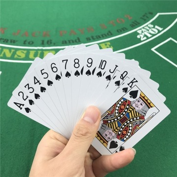 2 комплекта пластиковых игральных карт синего цвета с 2 слотами