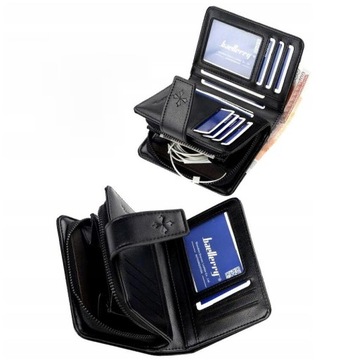 МУЖСКОЙ КОЖАНЫЙ КОШЕЛЕК, ДВОЙНАЯ МОЛНИЯ, МАЛЕНЬКИЙ КОЖАНЫЙ КОШЕЛЕК