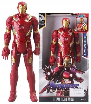 IRON MAN INTERAKTYWNA DUŻA FIGURKA RUCHOMA AVENGERS ŚWIATŁO DŹWIĘK 30 CM