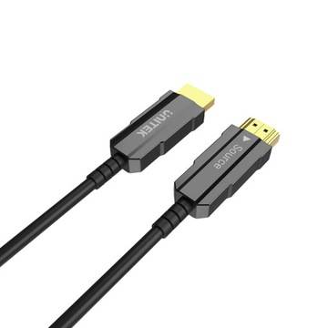 Кабель Unitek черный оптический кабель HDMI 2.0 AOC 4K 60Гц 15м, 7.1, 18Гбит/с