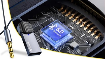 TRANSMITER BLUETOOTH FM SAMOCHODOWY ODBIORNIK AUDIO ADAPTER DO AUX USB 5.0