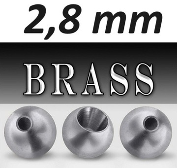 KORALIKI MOSIĘŻNE SILVER 2,8 mm 10 sztuk