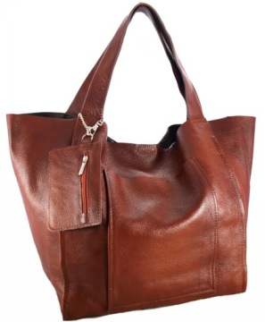 Кожаная сумка-шоппер 2в1 Vera Pelle Leather Messenger Bag