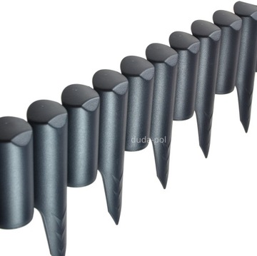 КРОМКА ГАЗОНА ВЫСОКИЙ САДОВЫЙ ПАЛИСАД - АНТРАЦИТОВЫЙ - 240 см