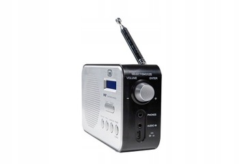 МАЛЕНЬКИЙ ПОРТАТИВНЫЙ РАДИО DAB+ С БАТАРЕЕЙ FM БУДИЛЬНИК