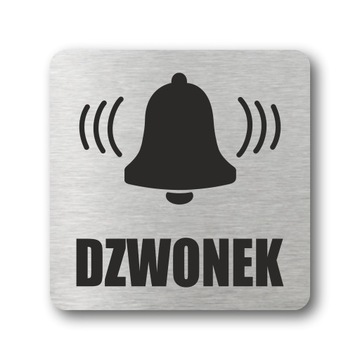Tabliczka Dzwonek 8x8 Aluminium UV