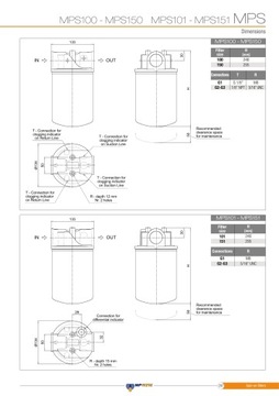Wkład filtra CS150P25A - MP FILTRI