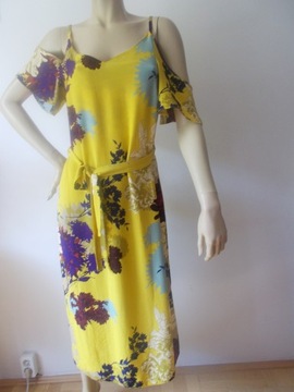 sukienka NEW LOOK Żółta /Kwiaty rozmiar M