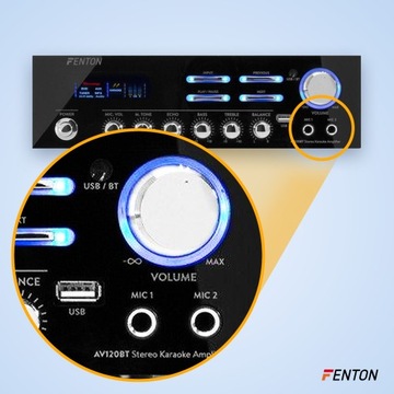 HiFi стереоусилитель 2 x 60 Вт Fenton AV120BT